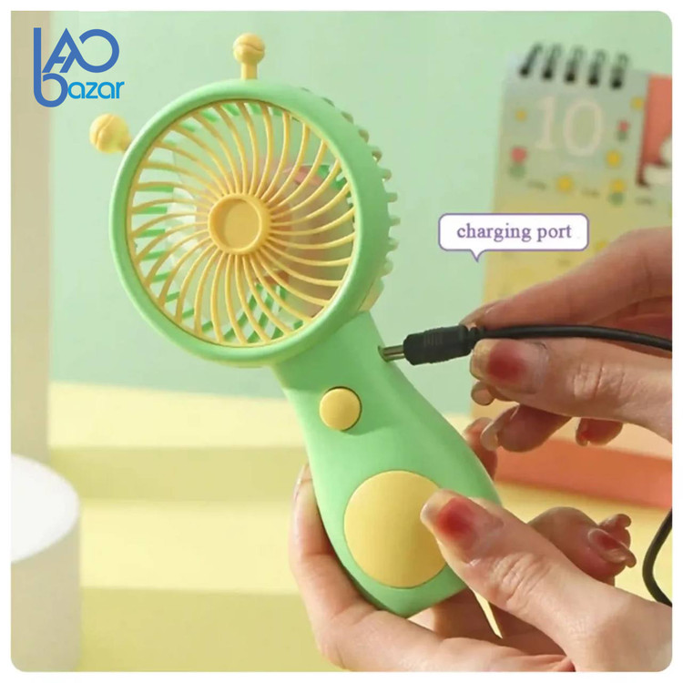 پنکه شارژی دستی فانتزی طرح زنبوری