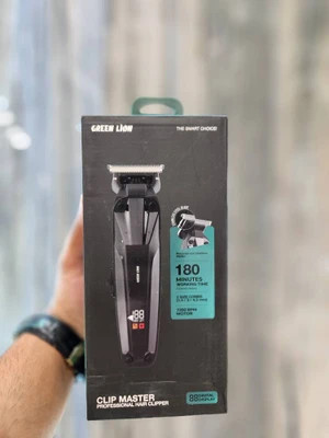 ✂️ ماشین اصلاح موی سر و صورت شارژی گرین لاین Clip Master | موتور 7200RPM، باتری 1200mAh با 180 دقیقه کارکرد 🔋 | شارژ Type-C | Green Lion Clip Master Hair Clipper
